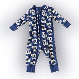 Blue Fox Night Night Sleeper In Organic Cotton, Hannah Anderson Zip Pajamas